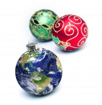 Earth Ornaments on White